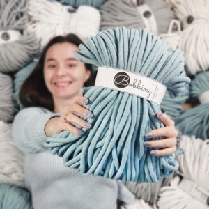 Špaga za heklane torbe Bobbiny, 9mm pletena